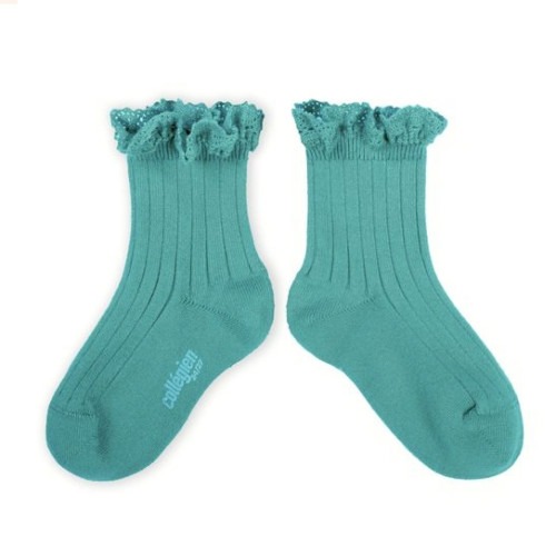 [ 꼴레지앙]  LiLi Ankle socks  no.  322 Lagon